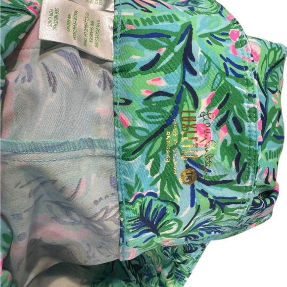 Lilly Pulitzer Ankle Cropped Pants Parfecto Print Size 16 Retired Golf Print EUC - Picture 6 of 7